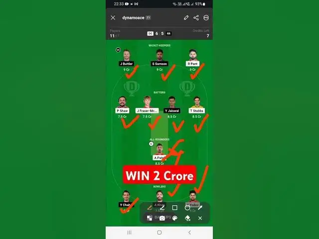 'Video thumbnail for DC vs RR Dream11 Team Prediction 56th Match #shorts #dream11 #dcvsrr'