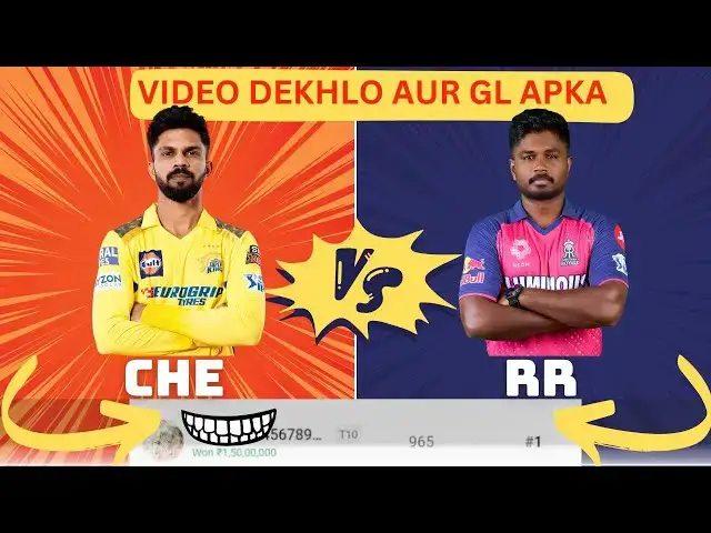 'Video thumbnail for CHE vs RR Dream11 Prediction CHE vs RR Dream11 Team CSK vs RR Playing 11 Player Stats Injury Updates'