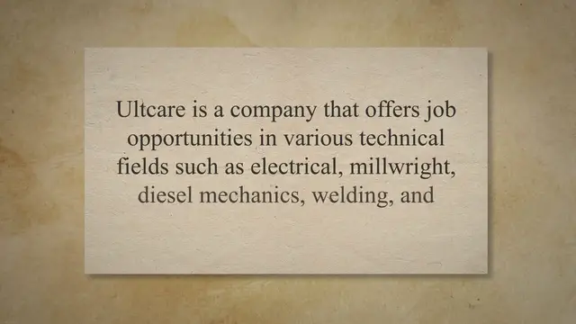 'Video thumbnail for Ultcare Technical Positions: Requirements and Skills for Fields of Electrical, Millwright, Diesel Mechanics, Welding, and Instrumentation'