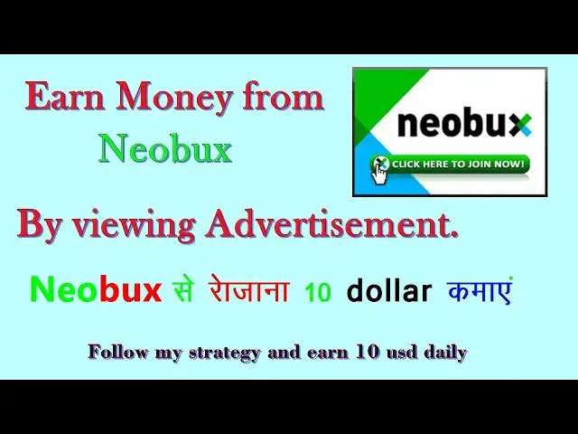 'Video thumbnail for How to earn money from Neobux. World’s best trusted and legit PTC website'