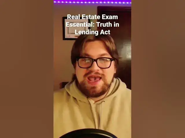 'Video thumbnail for Truth in Lending Act Recap #realestate #realestateexam #realestatelicense'