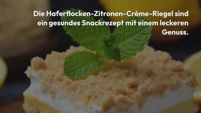 'Video thumbnail for Haferflocken-Zitronen-Crème-Riegel – Lecker & Frisch'