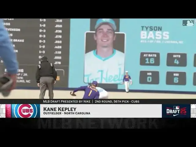 'Video thumbnail for Chicago Cubs Select Kane Kepley with No. 56 Pick in 2025 MLB Draft!'