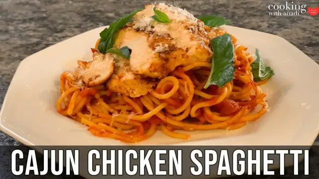 'Video thumbnail for Hot & Spicy Cajun Chicken Breast Spaghetti | How to Make Cajun Pasta | Creamy Cajun Chicken Pasta'