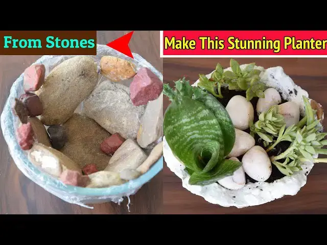 'Video thumbnail for Stunning DIY Succulent Planter Out of Stones'