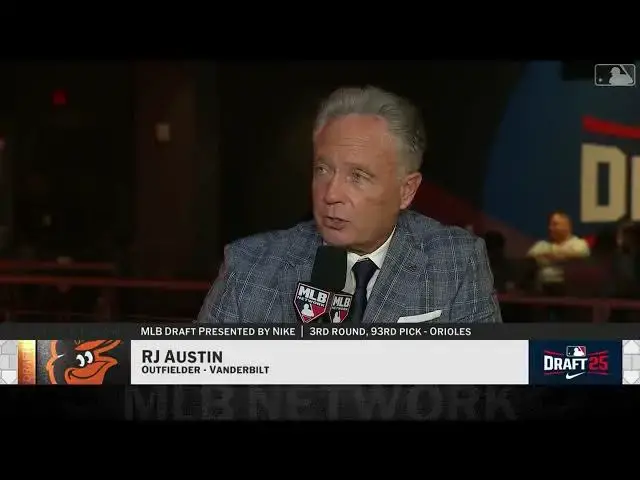 'Video thumbnail for Baltimore Orioles Select RJ Austin with No. 93 Pick in 2025 MLB Draft!'