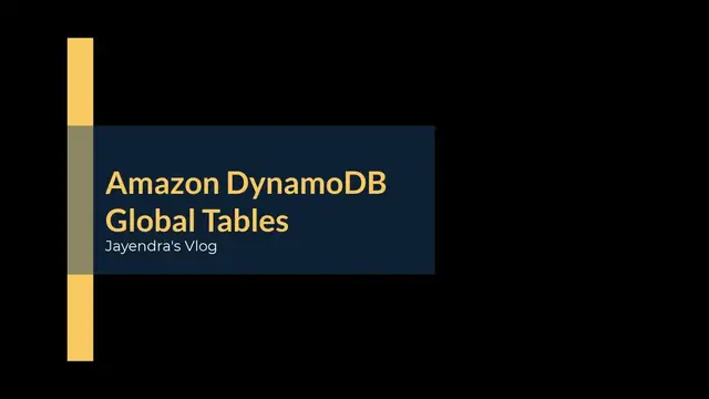 'Video thumbnail for Amazon DynamoDB Global Tables'