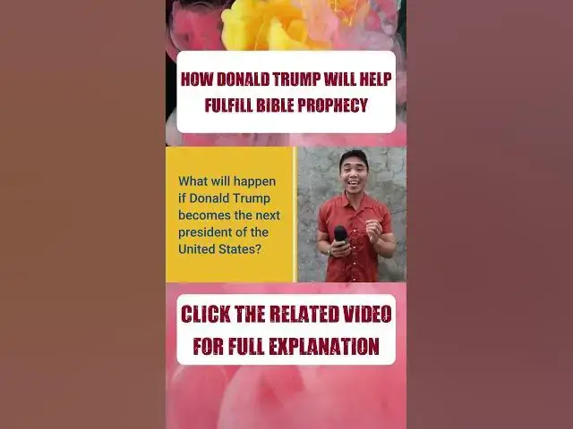 'Video thumbnail for Will #Trump help in fulfilling Bible Prophecy? #USelection #bibleprophecy'