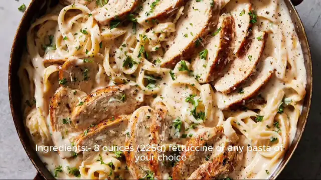 'Video thumbnail for Chicken Alfredo recipe'