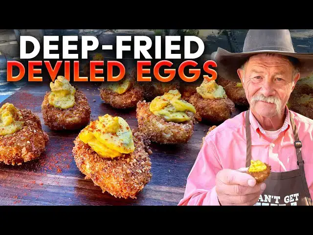 'Video thumbnail for Extra Crispy Deep Fried Deviled Eggs'