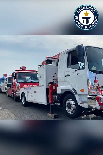 'Video thumbnail for Japan's Epic Tow Truck Chain Sets New World Record'