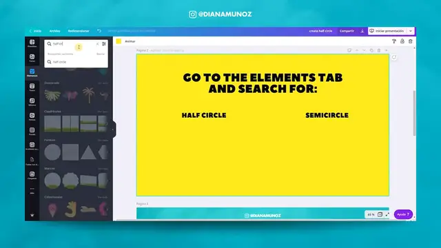 'Video thumbnail for How to make a SEMI CIRCLE in CANVA_ (Less than 1 minute Canva Trick)'