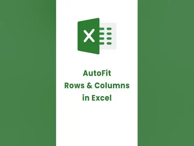 'Video thumbnail for How to AutoFit rows and columns in Excel? #shorts #excel'
