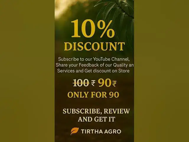 'Video thumbnail for 🎉 तुमचा फीडबॅक = १०% डिस्काउंट! 🥭 📌 100₹ चा केसर आंबा फक्त 90₹ मध्ये! 🎁'