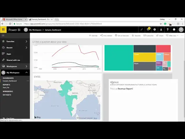 'Video thumbnail for Power BI - Adding text box image widgets'