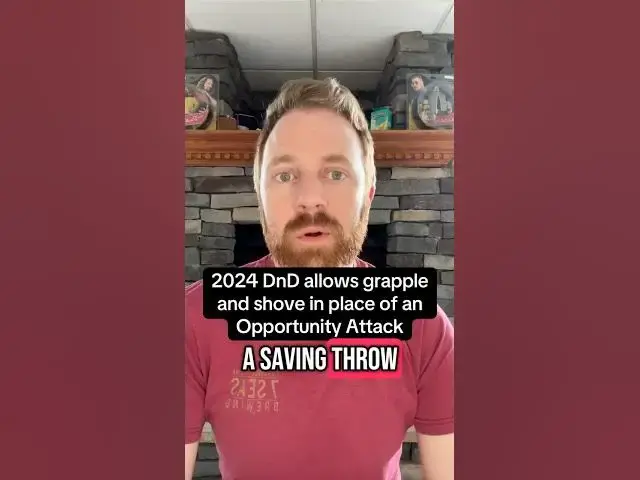 'Video thumbnail for The 2024 DnD rules allow grapple and shove in place of opportunity attacks'