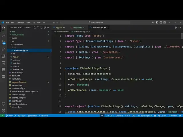 'Video thumbnail for Build React Video Compressor to Change Bitrate & Quality in Browser Using FFMPEG WASM in TypeScript'