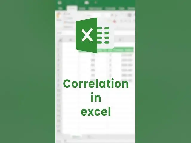 'Video thumbnail for Correlation in Excel (Explained in 40 Seconds) #shorts #excel #correlation'