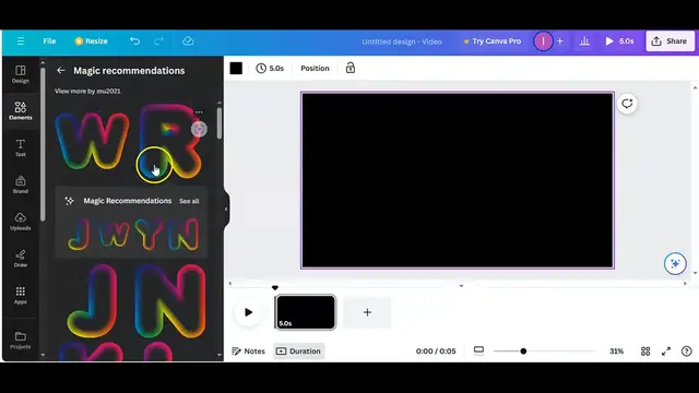 'Video thumbnail for How To Create Multi Color Text  Effect in Canva lCanvaTutorial'