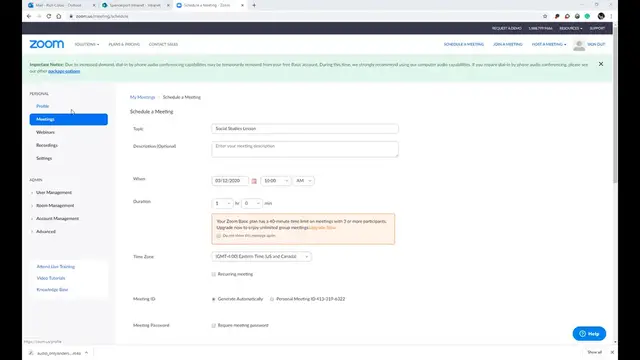 'Video thumbnail for How To Start A Remote Lesson Using Zoom'