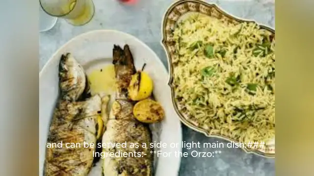 'Video thumbnail for Lemon Garlic Orzo _ orzo recipe'