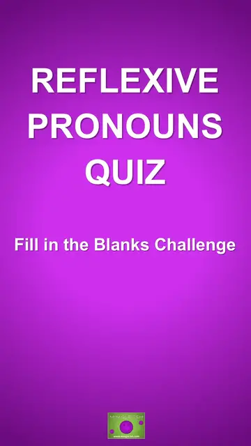 'Video thumbnail for Reflexive Pronouns Quiz: Fill In The Blanks Challenge #2'