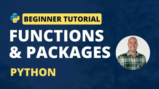 'Video thumbnail for Python Functions, Methods and Packages (Python Beginner Tutorials) | jcchouinard.com'