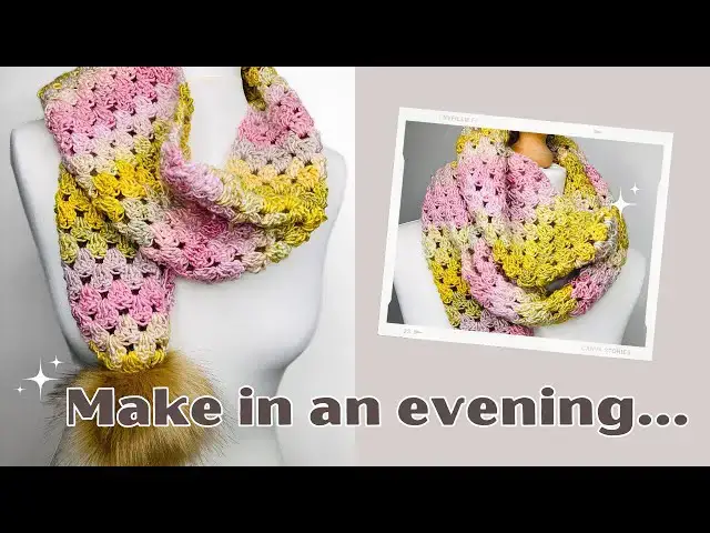 'Video thumbnail for If You Only Crochet One Scarf This Year Make it This One!'