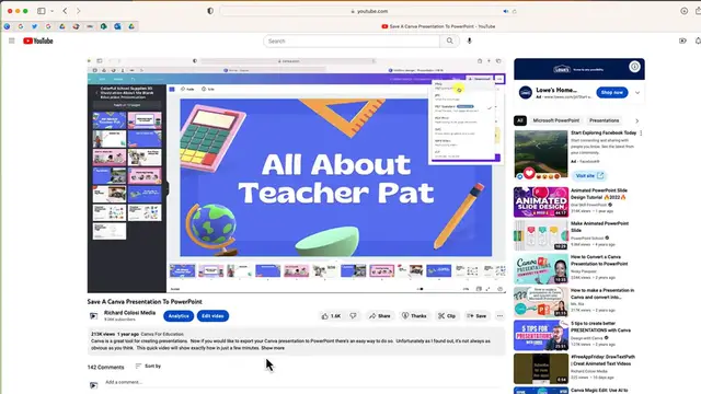 'Video thumbnail for How to Convert Your Canva Presentations to PowerPoint _ Updated for 2023!'