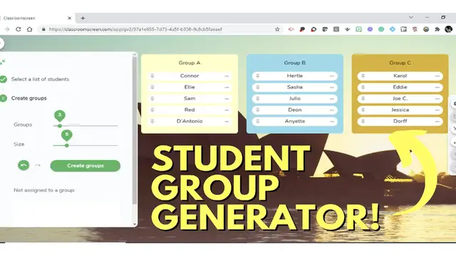 'Video thumbnail for How To Use Student Group Maker [www.ClassroomScreen.com]'