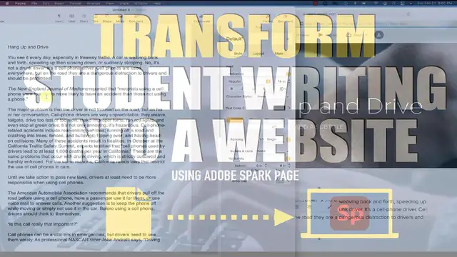 'Video thumbnail for Using Adobe Spark Page to Publish Student Writing'