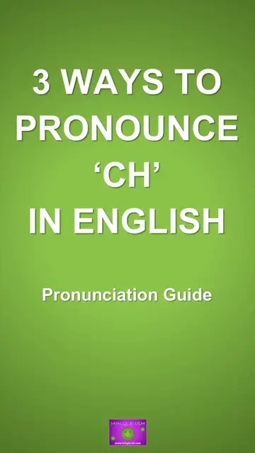 'Video thumbnail for 3 Ways to Pronounce 'ch' in English'