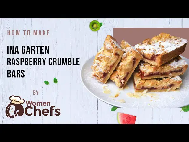 'Video thumbnail for Ina Garten RASPBERRY CRUMBLE BARS by WomenChefs'