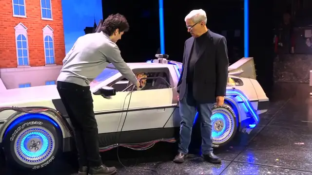 'Video thumbnail for Video: Take a Ride in the DeLorean at BACK TO THE FUTURE on Broadway'