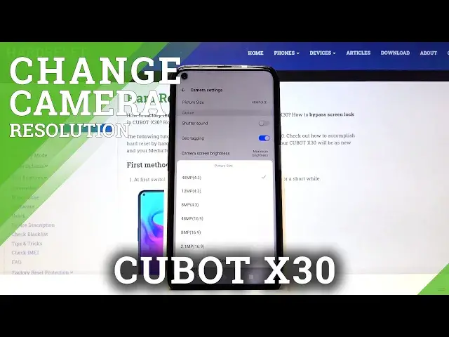'Video thumbnail for How to Change Photo Resolution in CUBOT X30 – Photo Quality Options'