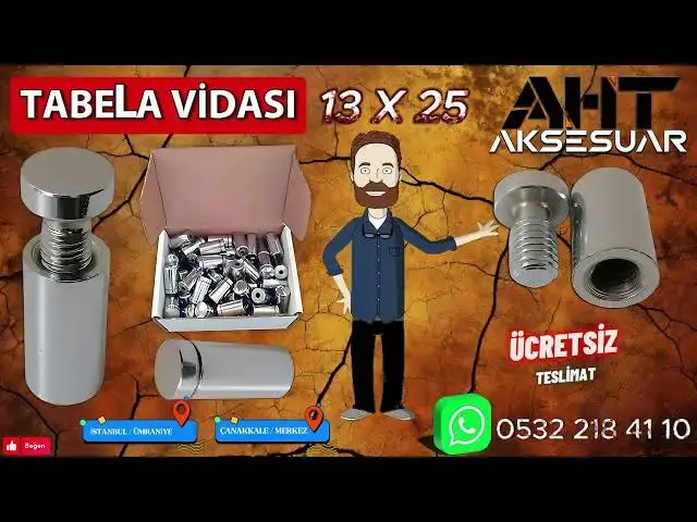 'Video thumbnail for "13x25 Tabela Vidası: Tabela Kurulumunda Pratik Çözüm" 0532 218 41 10 #TabelaVidası'