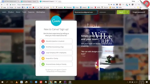 'Video thumbnail for Canva_ Creating your Free Account'