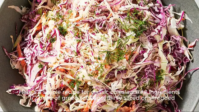 'Video thumbnail for coleslaw recipe'