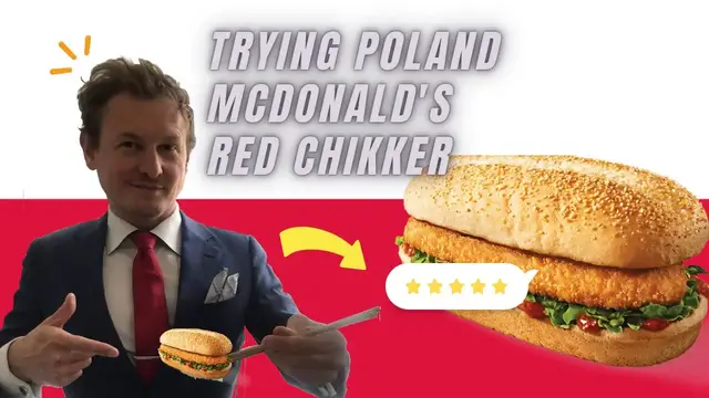 'Video thumbnail for Savoring Poland's Red Chikker: A Suited Office Taste Test of McDonald's Exclusive Chicken Delight!'