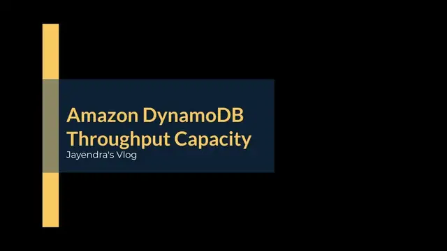 'Video thumbnail for Amazon DynamoDB Throughput Capacity'