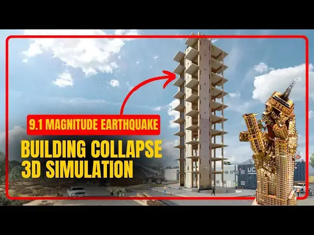 'Video thumbnail for 3D Earthquake Building Collapse (9.5 Magnitude) simulation'