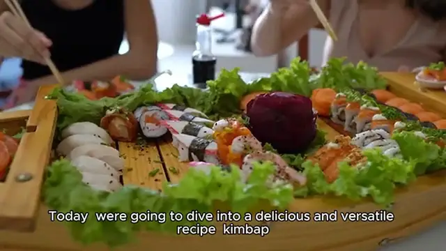 'Video thumbnail for kimbap recipe'