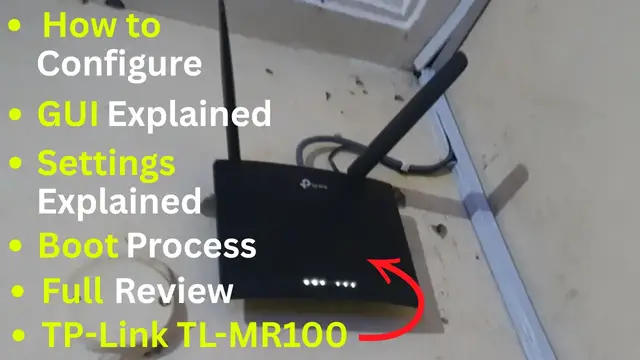 'Video thumbnail for How to Configure TP-Link Router, TP-Link TL-MR100: Best WiFi Router? 4G LTE Router, Best SIM Router?'
