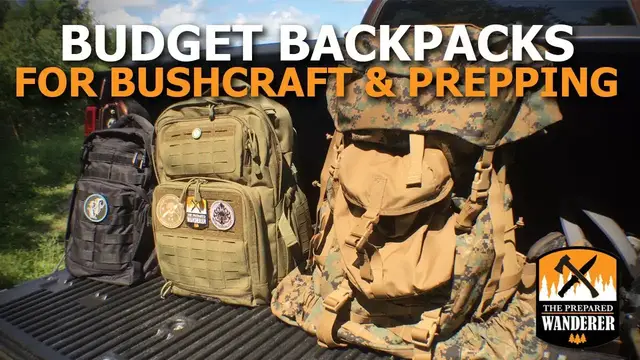 'Video thumbnail for Budget Backpacks for Bushcraft and Prepping'