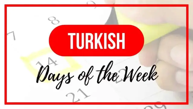 'Video thumbnail for Days of the Week in Turkish (Spell and Pronounce)'