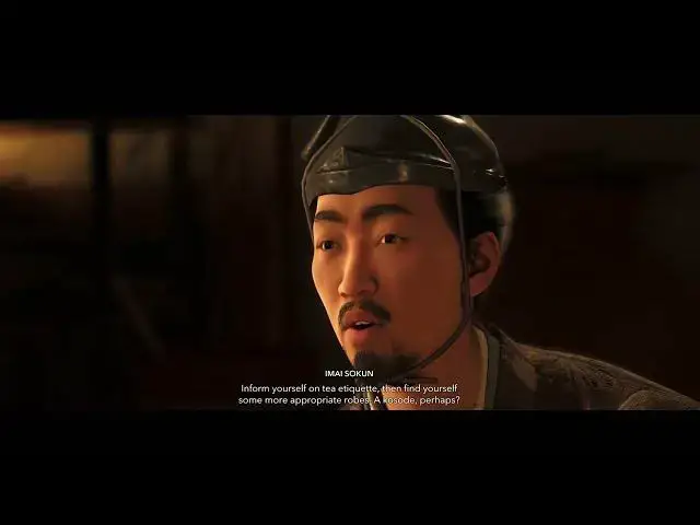 'Video thumbnail for Assassin's Creed Shadows - Searching Sakai: Sit With Imai Sokun "Deals Are Sealed Over Sake" Scene'