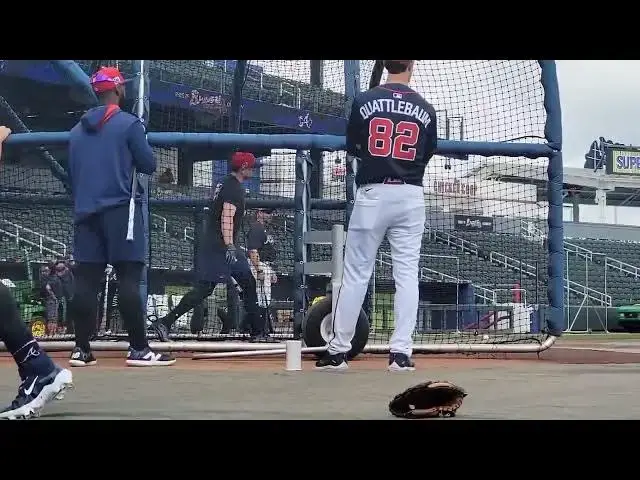'Video thumbnail for Austin Riley Takes Batting Practice with Atlanta Braves! (2025 MLB Spring Training)'