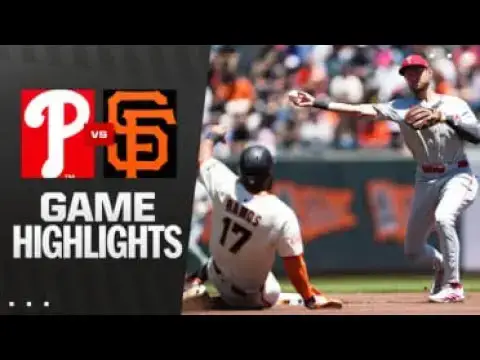 'Video thumbnail for Philadelphia Phillies at San Francisco Giants Full-Game Highlights! | 07/09/2025'