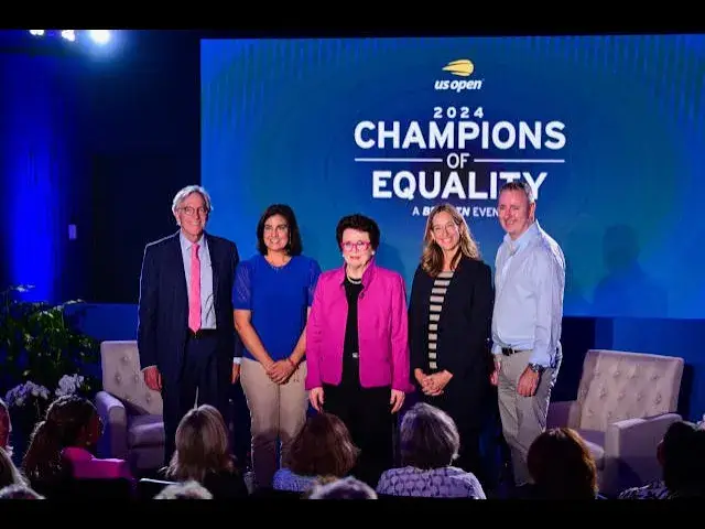 'Video thumbnail for Billie Jean King breaks barriers as first female athlete to receive Congressional Gold Medal'