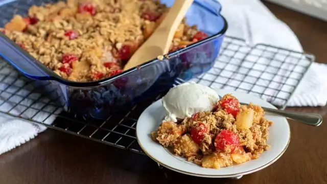 'Video thumbnail for Easy Pineapple Cherry Crisp You Can Make With Pantry Staples'